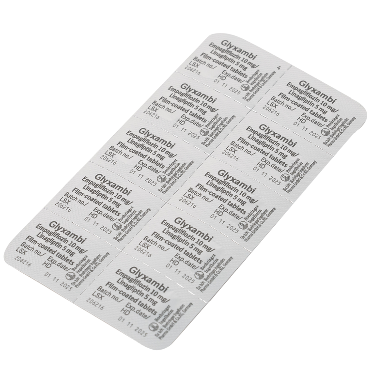 Thuốc Glyxambi 10mg/5mg Boehringer điều trị đái tháo đường típ 2 (3 vỉ x 10 viên)