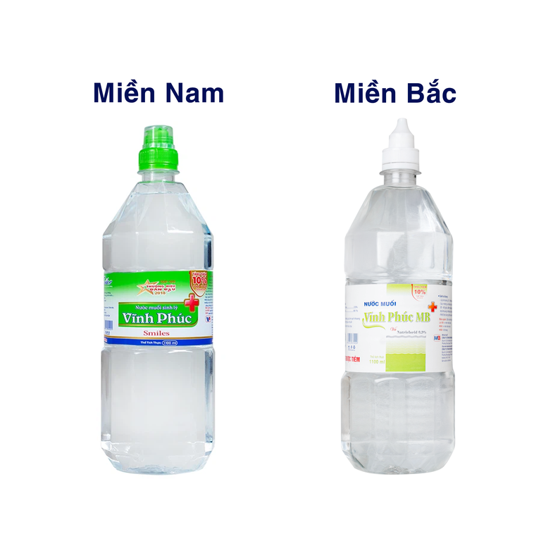 Nước muối Natri Clorid 0.9 Vĩnh Phúc Smiles làm sạch răng, khử mùi hôi khoang miệng (1100ml)