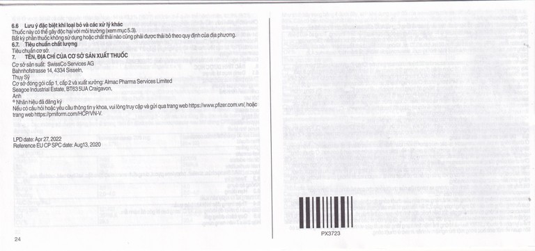Thuốc Cresemba 100mg Pfizer điều trị nhiễm nấm Aspergillus xâm lấn và nhiễm nấm Mucorales (2 vỉ x 7 viên)