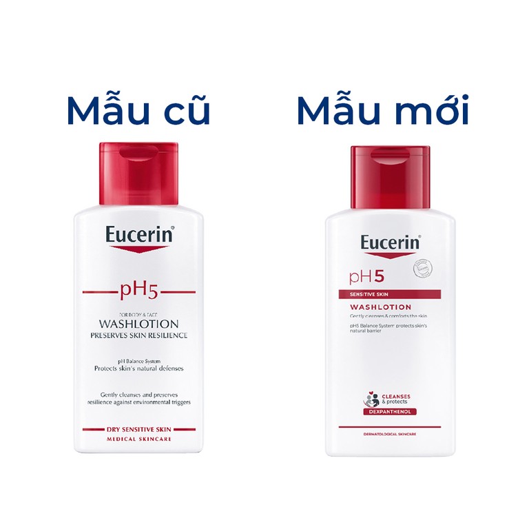 Sữa tắm Eucerin pH5 Washlotion làm sạch và dưỡng ẩm da cho da nhạy cảm (200ml)