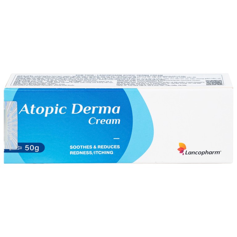 Kem bôi Atopic Derma Cream Lancopharm dưỡng ẩm, giảm kích ứng cho viêm da cơ địa (50g)