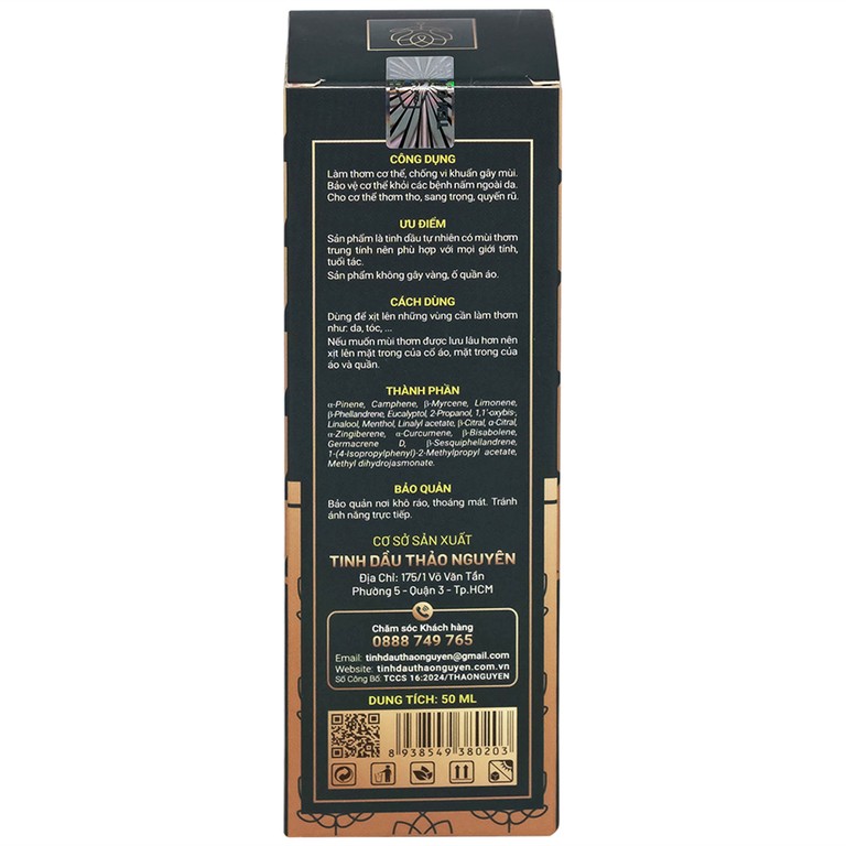 Tinh dầu Le Gamme Thảo Nguyên 50ml làm thơm cơ thể, chống vi khuẩn gây mùi