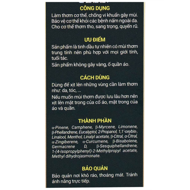 Tinh dầu Le Gamme Thảo Nguyên 50ml làm thơm cơ thể, chống vi khuẩn gây mùi