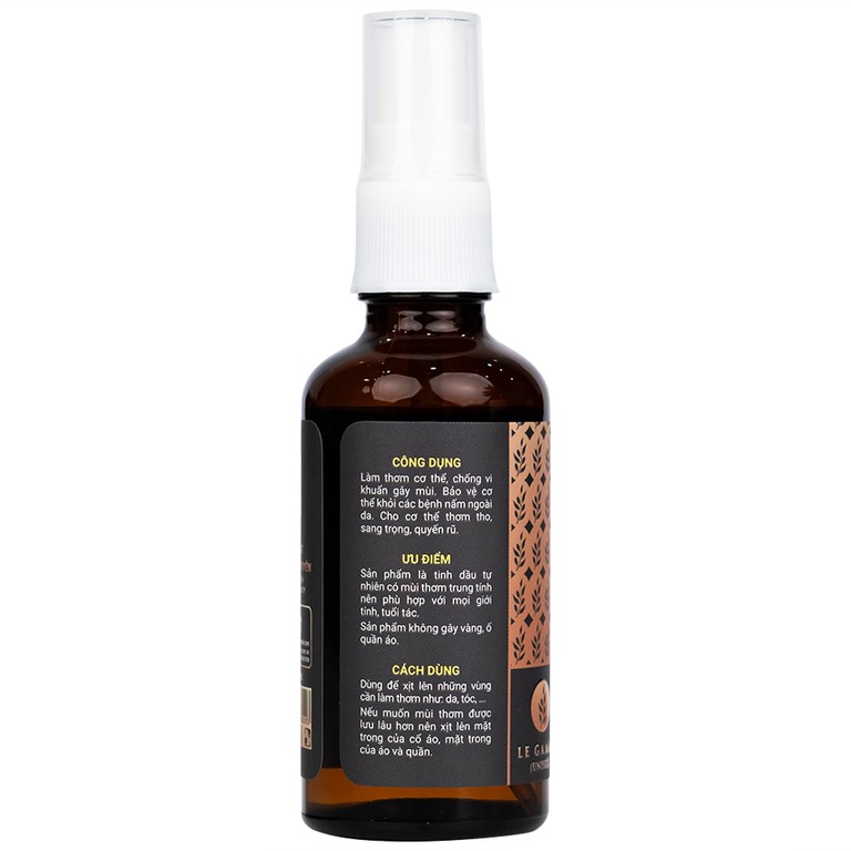Tinh dầu Le Gamme Thảo Nguyên 50ml làm thơm cơ thể, chống vi khuẩn gây mùi