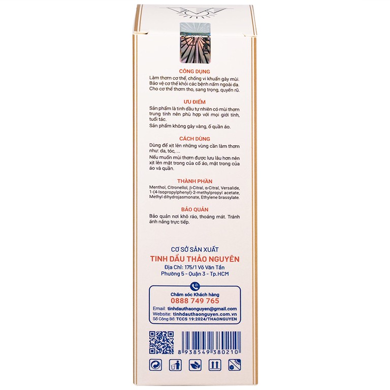 Tinh dầu Musk Omnia Thảo Nguyên 50ml làm thơm cơ thể, chống vi khuẩn gây mùi