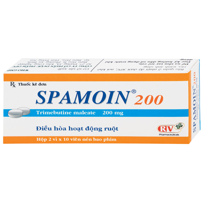 Thuốc Spamoin 200mg OPV điều trị rối loạn chức năng đường ruột (2 vỉ x 10 viên)