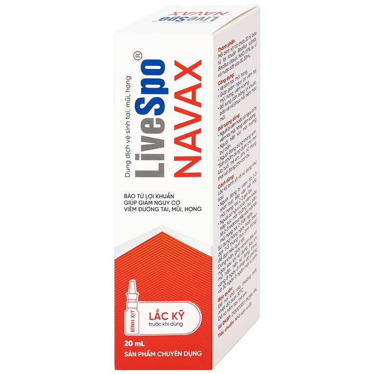 Dung dịch vệ sinh tai mũi họng LiveSpo Navax 20ml 