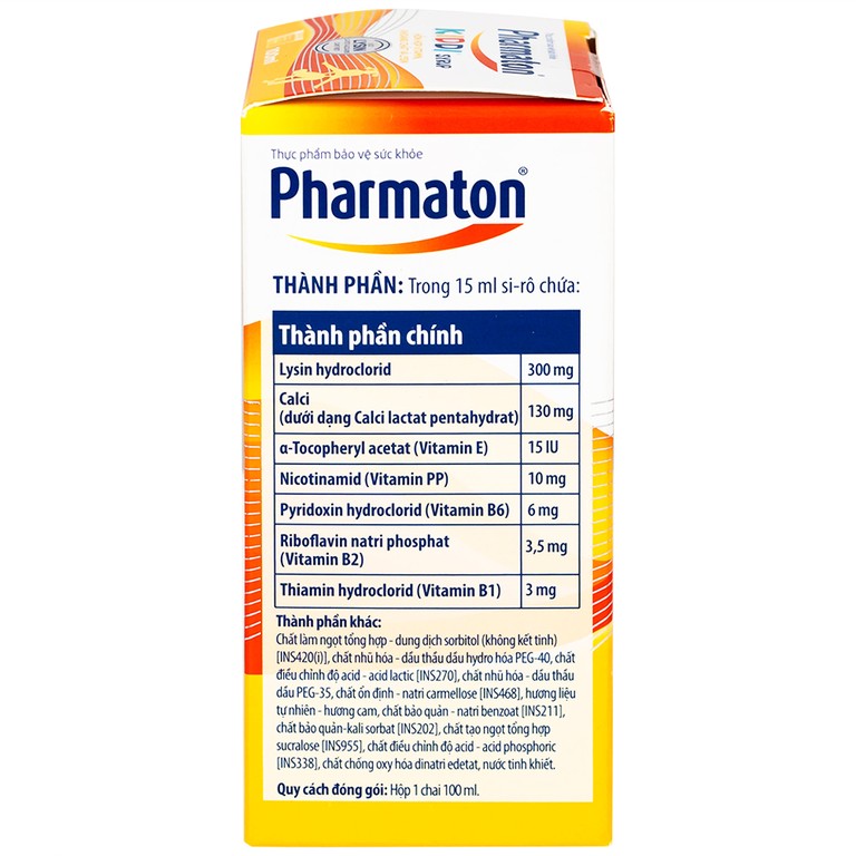 Siro Pharmaton Kiddi Syrup 100ml Sanofi bổ sung Lysin, calci và một số vitamin