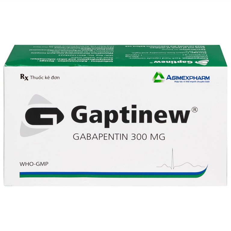 Thuốc Gaptinew 300mg Agimexpharm điều trị động kinh và đau thần kinh ngoại biên (10 vỉ x 10 viên)
