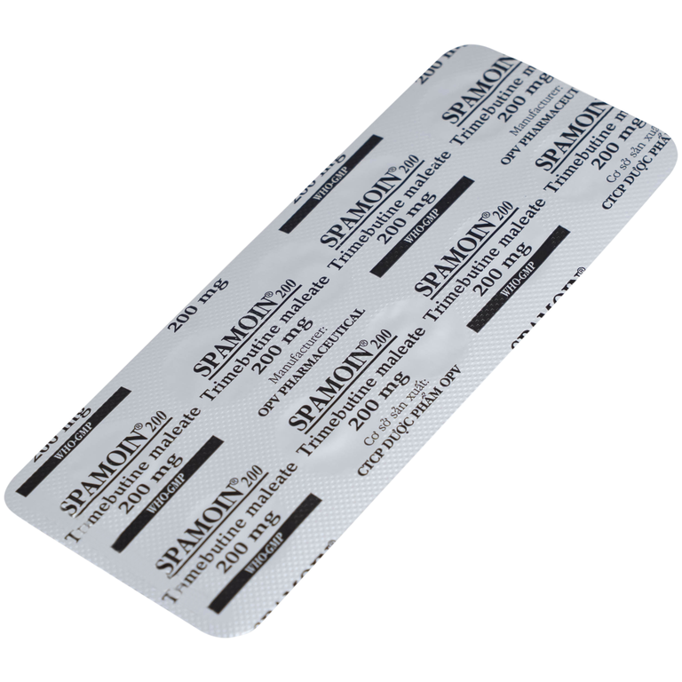 Thuốc Spamoin 200mg OPV điều trị rối loạn chức năng đường ruột (2 vỉ x 10 viên)