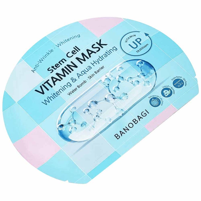 Mặt nạ cấp ẩm Banobagi Stem Cell Vitamin Mask Whitening và Aqua Hydrating dưỡng sáng da (30g)