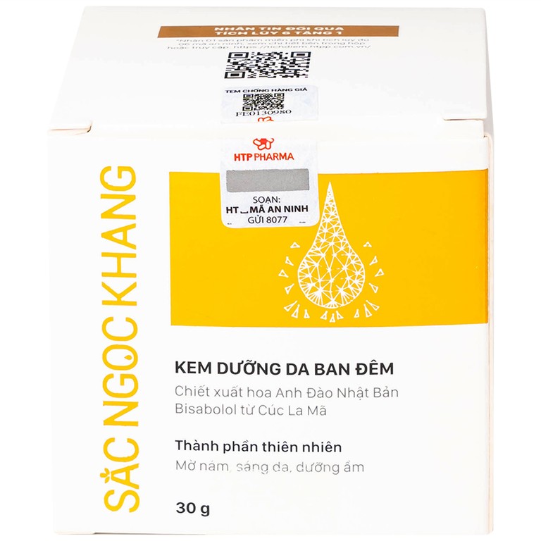 Kem bôi Sắc Ngọc Khang dưỡng da ban đêm, sáng da, mờ nám và dưỡng ẩm (30g)