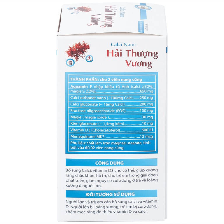 Viên uống Calci Nano Hải Thượng Vương bổ sung Calci, vitamin D3 cho cơ thể (60 viên)