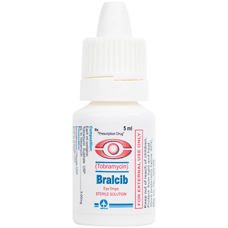 Thuốc Bralcib 3mg Atco điều trị các nhiễm khuẩn phần ngoài mắt do vi khuẩn nhạy cảm (5ml)