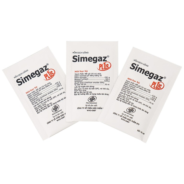 Hỗn dịch uống Simegaz Plus OPV vị bạc hà, điều trị viêm loét dạ dày , tăng acid dạ dày (20 gói x 10ml)