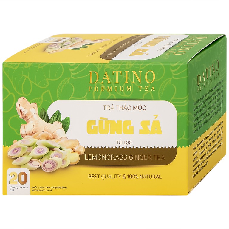Trà Thảo Mộc Gừng Sả Datino Premium Tea (20 túi lọc x 2g)