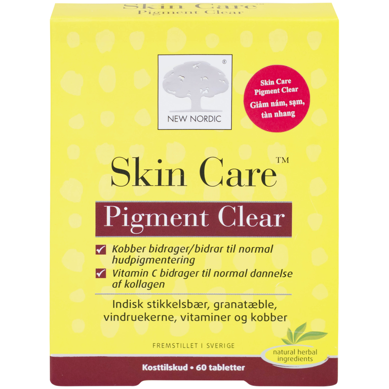 Thực phẩm bảo vệ sức khỏe Skin Care Pigment Clear giảm các vết thâm nám, sạm, tàn nhang (60 viên)