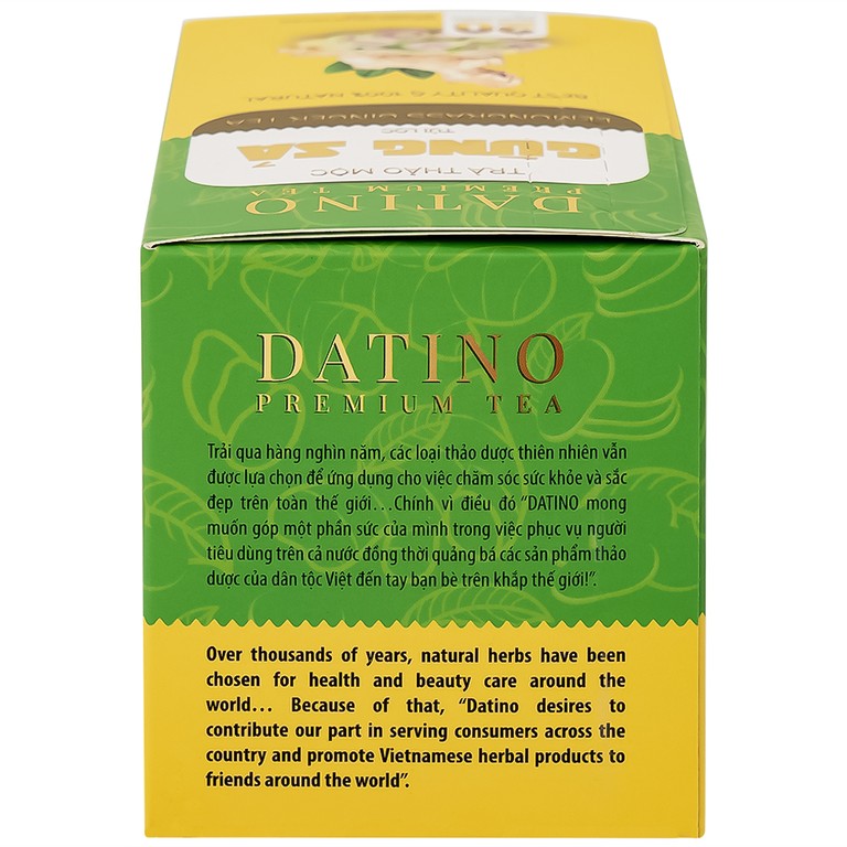 Trà Thảo Mộc Gừng Sả Datino Premium Tea (20 túi lọc x 2g)