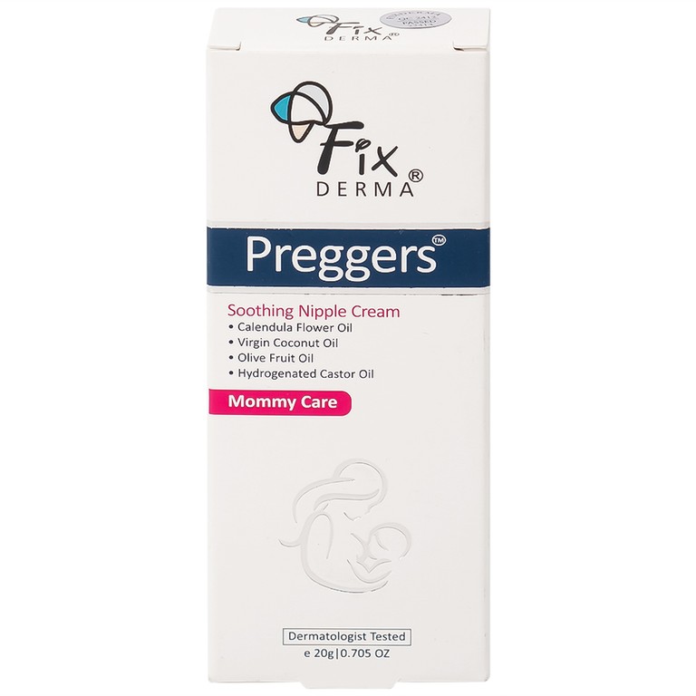 Kem bôi Fixderma Pregger's Soothing Nipple Cream dưỡng ẩm giảm nứt núm vú (20g)