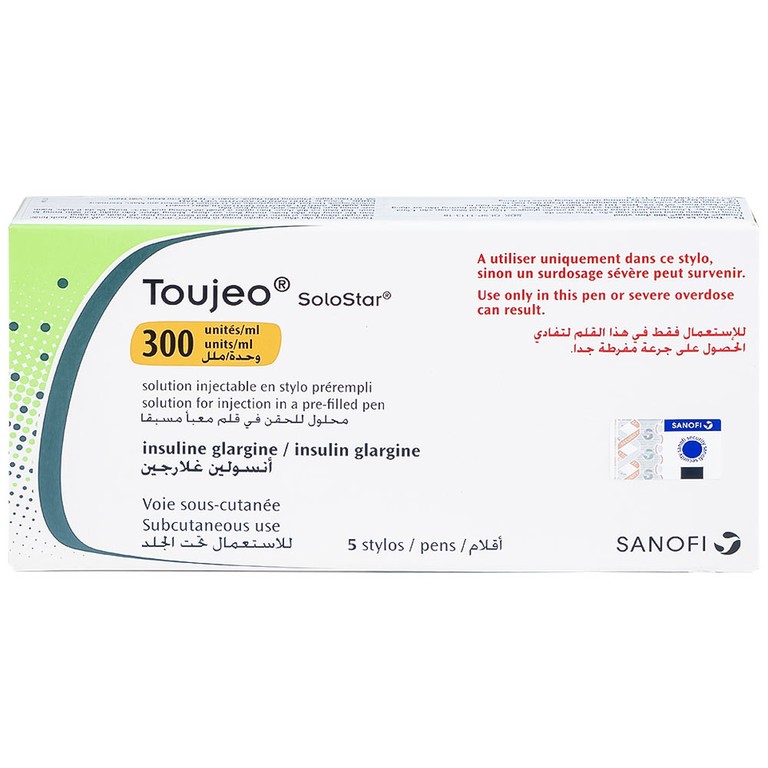Thuốc tiêm Toujeo Solostar 300U/ml Sanofi điều trị đái tháo đường (5 cây)