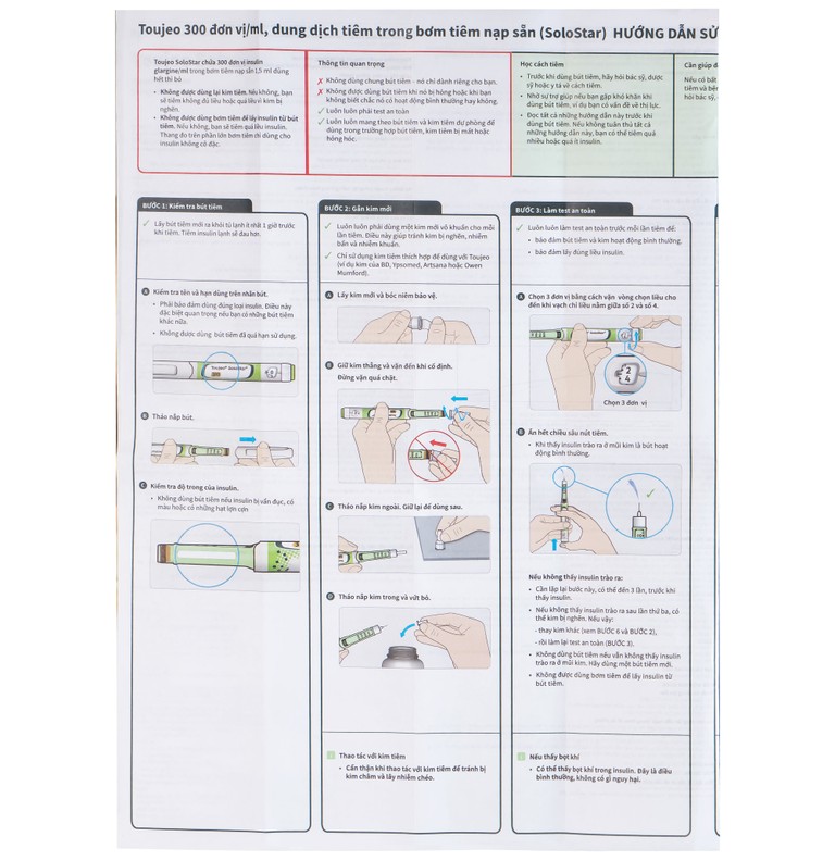 Thuốc tiêm Toujeo Solostar 300U/ml Sanofi điều trị đái tháo đường (5 cây)
