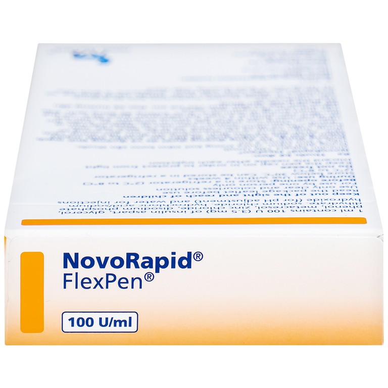 Bút tiêm Novorapid FlexPen 100U/ml Novo Nordisk kiểm soát đường huyết (5 cây x 3ml)