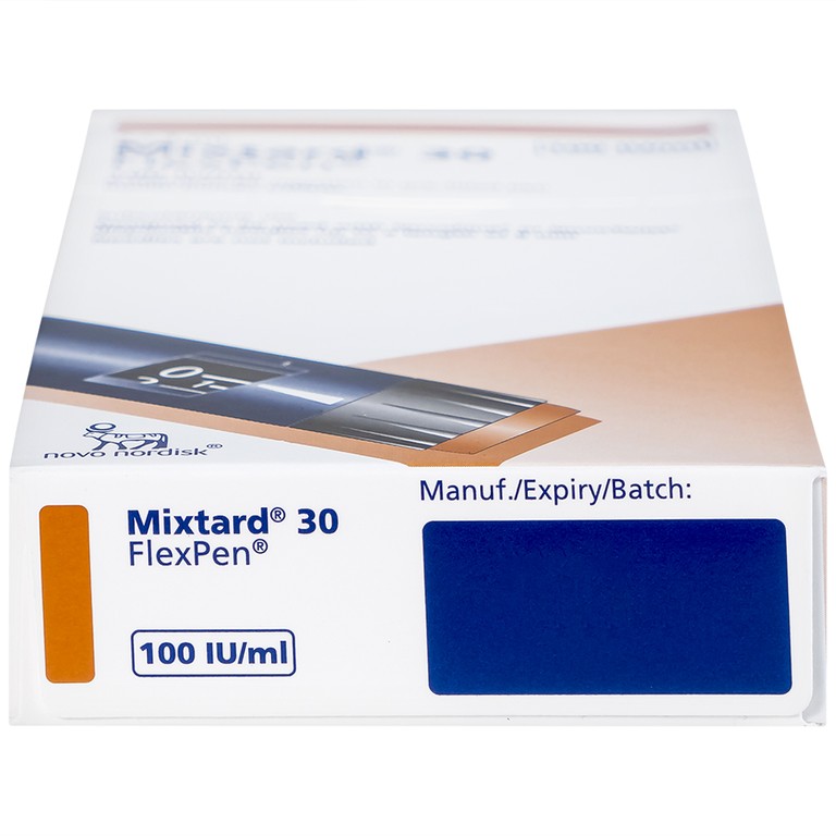 Bút tiêm Mixtard 30 Flexpen 100 IU/ml Novo Nordisk điều trị bệnh đái tháo đường (5 cây x 3ml)