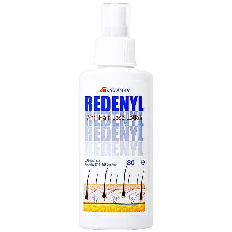 Xịt Redenyl Lotion Medimar giúp mọc tóc và ngăn ngừa rụng tóc (80ml)