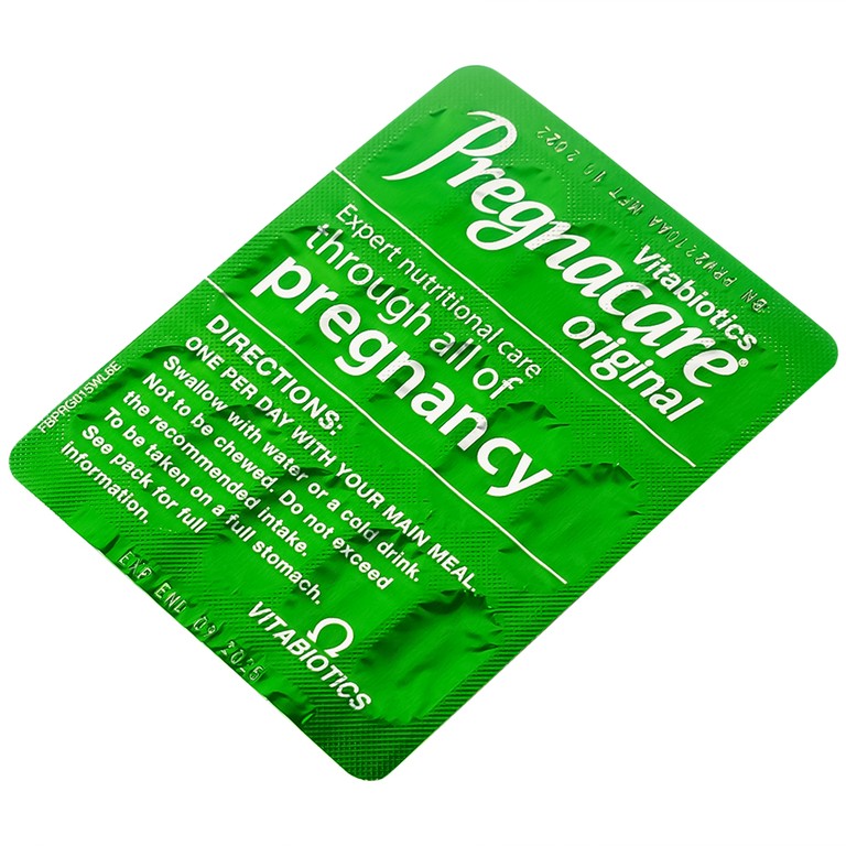 Thực phẩm bảo vệ sức khoẻ Pregnacare Original Vitabiotics giúp bổ sung vitamin, khoáng chất cho phụ nữ mang thai và cho con bú (2 vỉ x 15 viên)