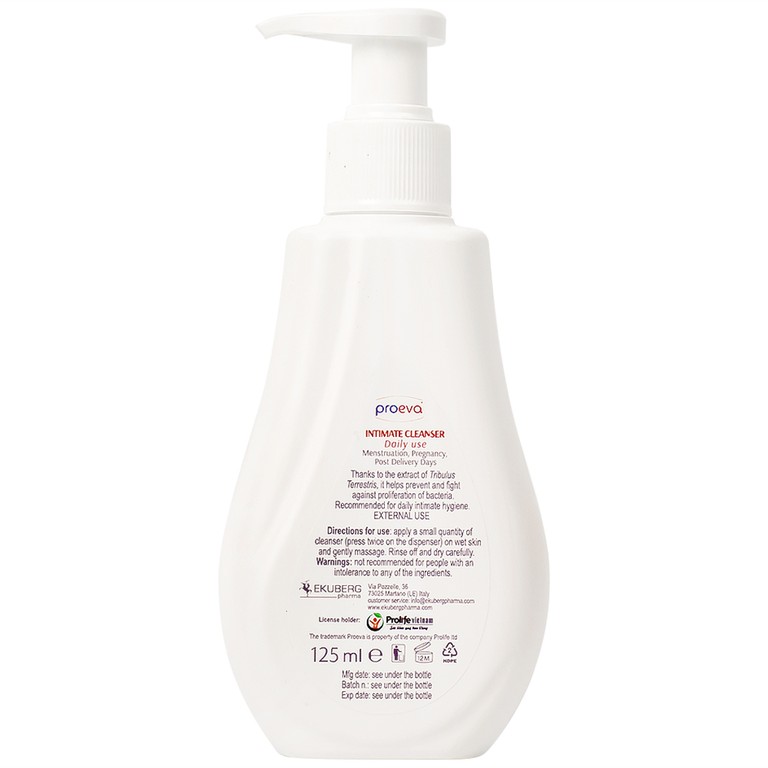 Dung dịch vệ sinh phụ nữ Proeva Intimate Cleanser dịu nhẹ, an toàn cho vùng kín (125ml)