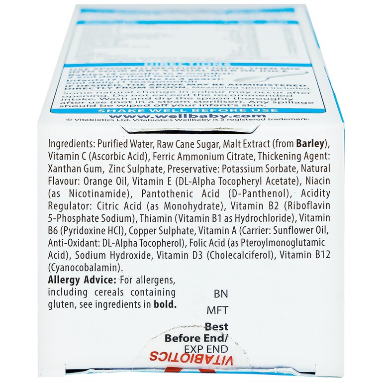 Siro Wellbaby Multi-Vitamin Liquid Vitabiotics bổ sung vitamin và khoáng chất cho trẻ (150ml)
