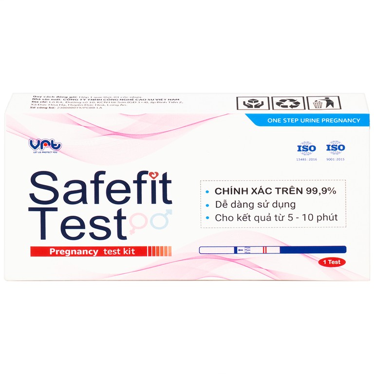Que thử thai nhanh Safefit Test (Hộp 1 que x 1 cốc nhựa)