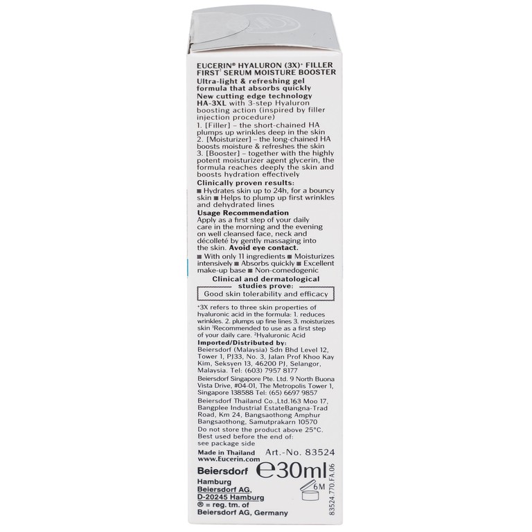 Tinh chất Eucerin Anti-Age Hyaluron-Filler Moisture Filler cấp ẩm ngăn ngừa lão hóa (30ml)