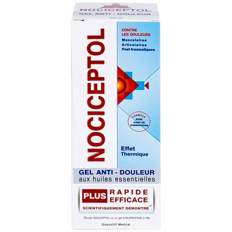 Gel bôi ngoài da Nociceptol Gel giảm đau, nhức, mỏi cơ, xương, khớp, chấn thương, giảm bầm tím, sưng nề (60ml)