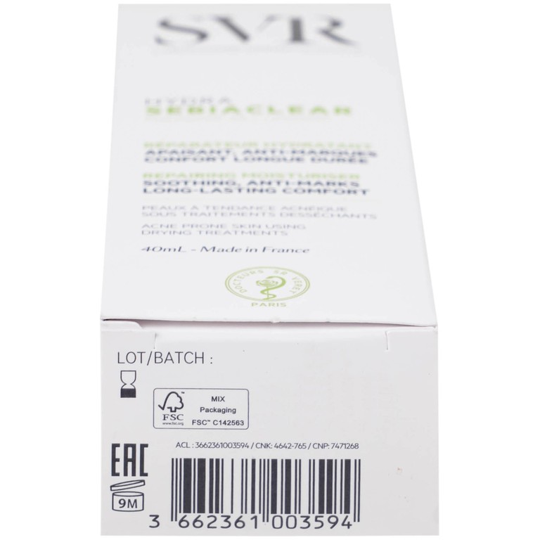 Kem bôi SVR Sebiaclear Hydra dưỡng ẩm cho da dầu mụn (40ml)
