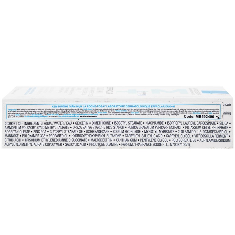 Kem bôi La Roche-Posay Effaclar Duo+M hỗ trợ giảm mụn (7.5ml)