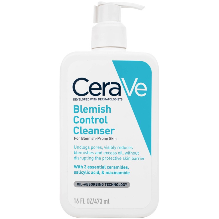 Sữa rửa mặt CeraVe Blemish Control Cleanser ngừa mụn dành cho da dầu, da mụn (473ml)