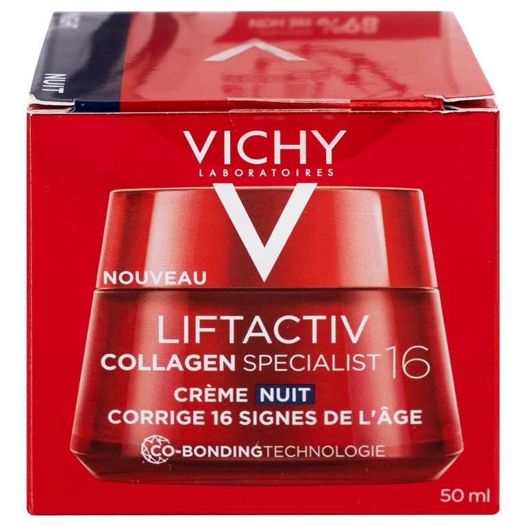 Kem bôi Vichy Liftactiv Collagen Specialist Night dưỡng sáng, ngừa lão hóa (50ml)