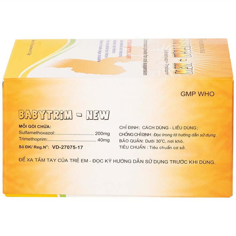 Bột uống Babytrim - New Pharbaco điều trị nhiễm khuẩn (10 gói x 1.5g)