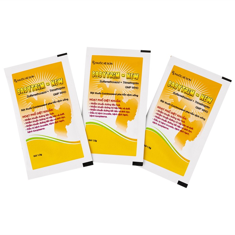Bột uống Babytrim - New Pharbaco điều trị nhiễm khuẩn (10 gói x 1.5g)