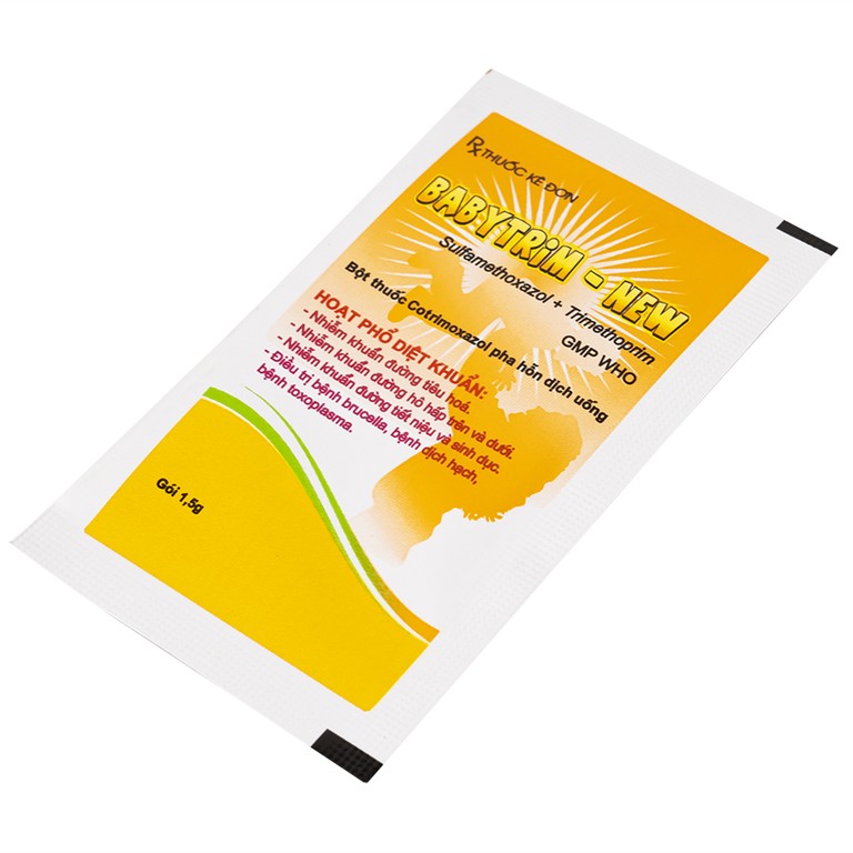 Bột uống Babytrim - New Pharbaco điều trị nhiễm khuẩn (10 gói x 1.5g)