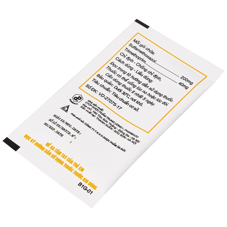 Bột uống Babytrim - New Pharbaco điều trị nhiễm khuẩn (10 gói x 1.5g)