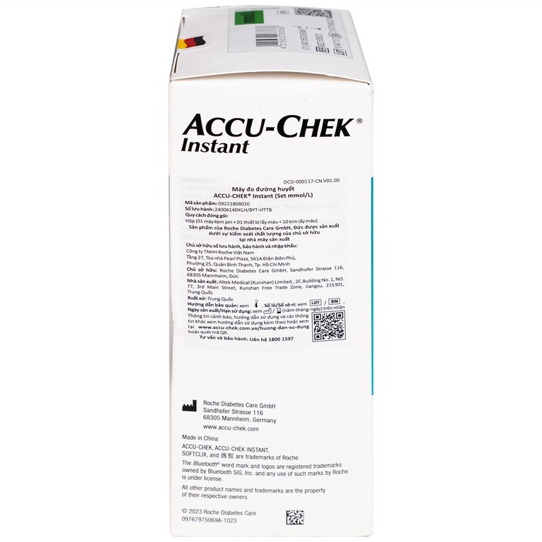 Máy đo đường huyết Accu-Chek Instant hỗ trợ theo dõi, kiểm soát lượng đường trong máu