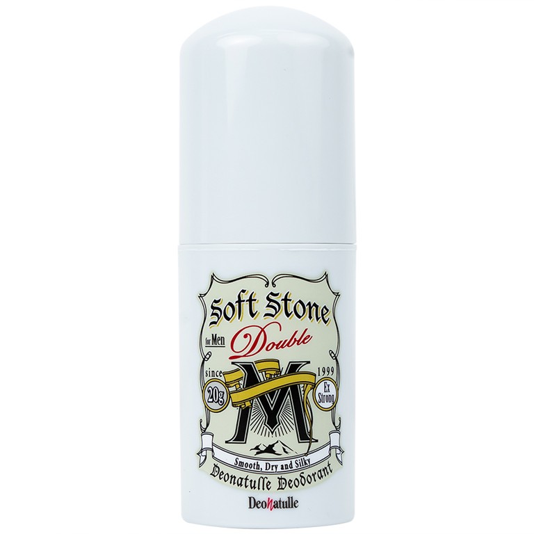 Sáp khử mùi Deonatulle Soft Stone Double Non-Menthol lăn khử mùi đá khoáng cho nam dạng sáp (20g)