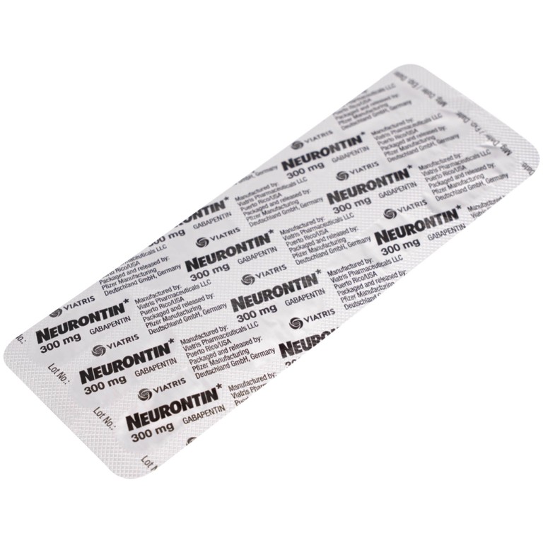Thuốc Neurontin 300mg VIATRIS điều trị bệnh động kinh và đau dây thần kinh (1 vỉ x 10 viên)