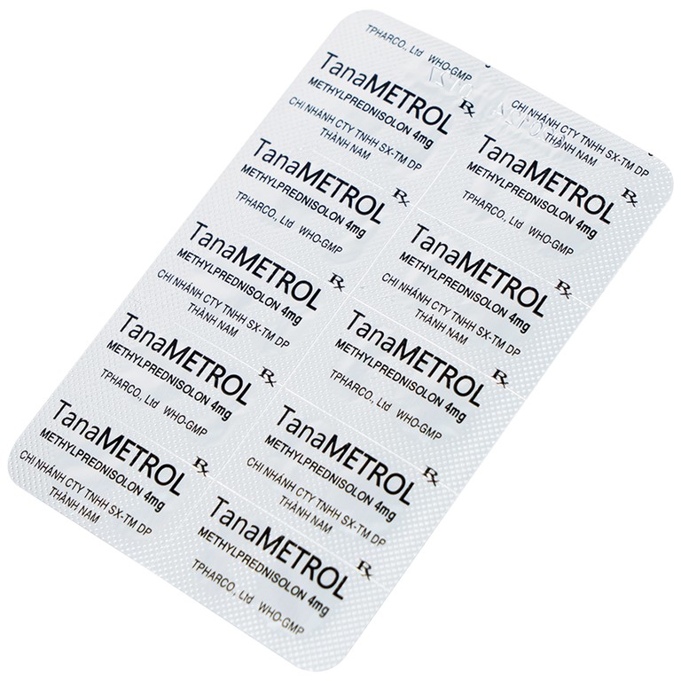 Viên nén TanaMetrol 4mg Thành Nam chống viêm và điều trị viêm khớp dạng thấp, lupus ban đỏ (3 vỉ x 10 viên)