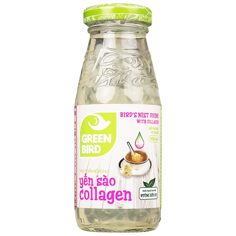 Nước Uống Bổ Dưỡng Yến Sào Collagen Greenbird (6 chai x 185ml)