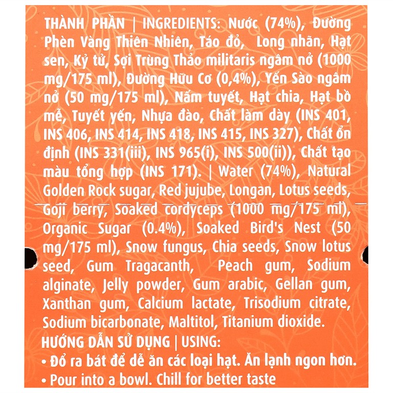 Chè Dưỡng Nhan Tổ Yến Và Trùng Thảo Greenbird (6 chai x 175ml)