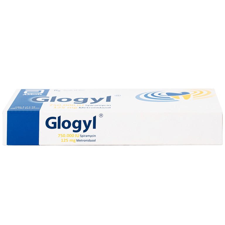 Viên nén Glogyl Glomed điều trị nhiễm khuẩn răng miệng cấp tính, mạn tính (2 vỉ x 10 viên)