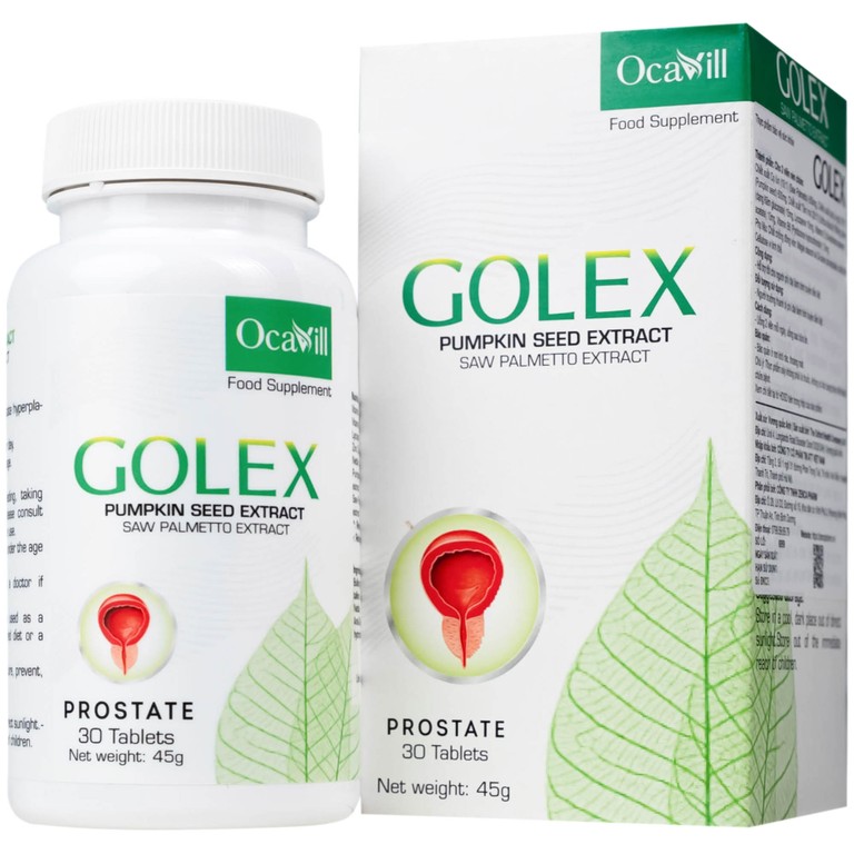 Viên uống Golex Ocavill hỗ trợ chống lại sự phình to của tuyến tiền liệt, cải thiện các rối loạn tiểu tiện (30 viên)